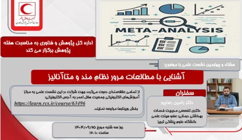 آشنایی با مطالعات مرور نظام مند و متاآنالیز