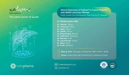 کارگاه Clinical Outcomes of Xelivex® in Iranian Patients with MASH and Liver Fibrosis